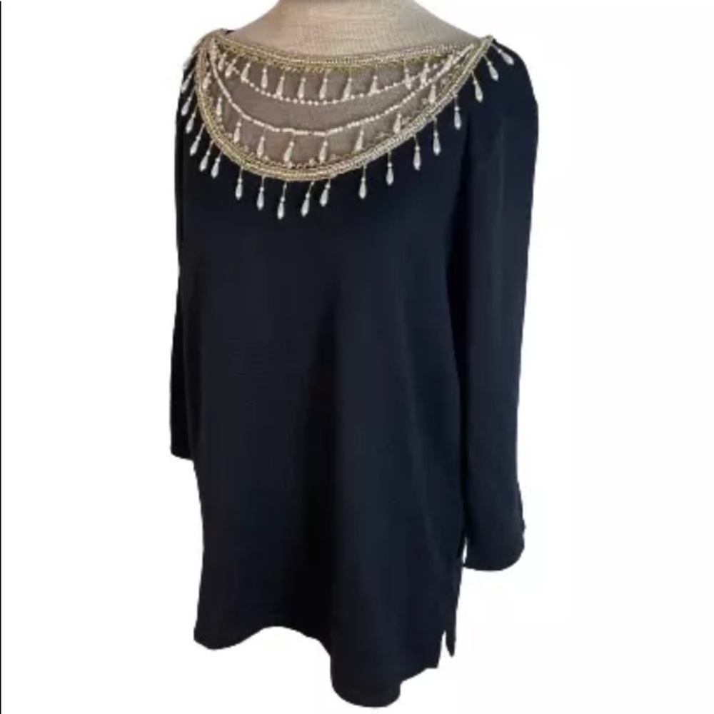 Bob Mackie Wearable Art Beaded Sweater Size Large - image 7